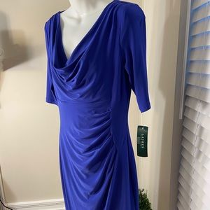 Ralph Lauren Blue Jersey Knit Dress 10 $135 NWT